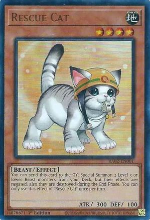 Image of Rescue Cat (Alternate Art) (UR) [RA02-EN001] Ultra Rare