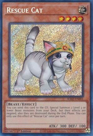 Image of Rescue Cat (Alternate Art) (Secret Rare) [RA02-EN001] Secret Rare