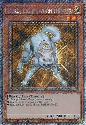 Image of Ryko, Lightsworn Hunter (Platinum Secret Rare) [RA02-EN003] Platinum Secret Rare