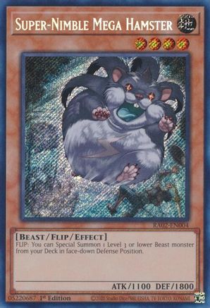 Image of Super-Nimble Mega Hamster (Secret Rare) [RA02-EN004] Secret Rare