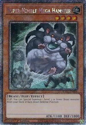 Image of Super-Nimble Mega Hamster (Platinum Secret Rare) [RA02-EN004] Platinum Secret Rare