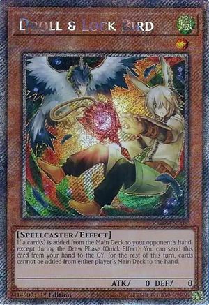 Image of Droll & Lock Bird (Alternate Art) (Platinum Secret Rare) [RA02-EN006] Platinum Secret Rare