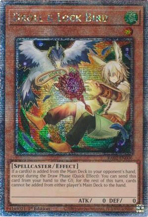 Image of Droll & Lock Bird (Alternate Art) (Quarter Century Secret Rare) [RA02-EN006] Quarter Century Secret Rare
