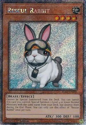 Image of Rescue Rabbit (Platinum Secret Rare) [RA02-EN008] Platinum Secret Rare