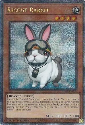 Image of Rescue Rabbit (Quarter Century Secret Rare) [RA02-EN008] Quarter Century Secret Rare