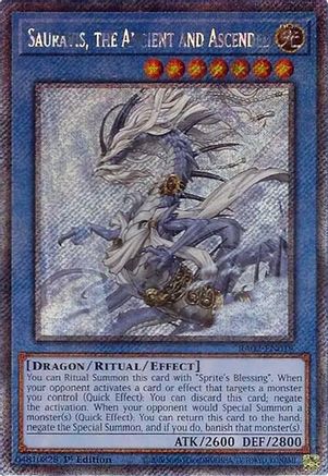 Image of Sauravis, the Ancient and Ascended (Platinum Secret Rare) [RA02-EN019] Platinum Secret Rare