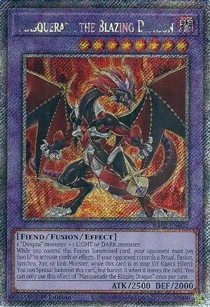 Image of Masquerade the Blazing Dragon (Platinum Secret Rare) [RA02-EN022] Platinum Secret Rare