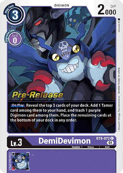 Image of DemiDevimon [BT8-072] [New Awakening Pre-Release Cards]