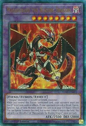 Image of Masquerade the Blazing Dragon (PUR) [RA02-EN022] Prismatic Ultimate Rare