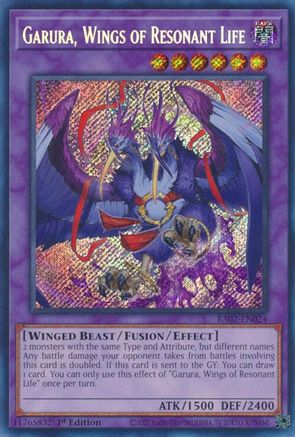 Image of Garura, Wings of Resonant Life (Secret Rare) [RA02-EN024] Secret Rare