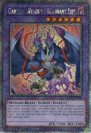 Image of Garura, Wings of Resonant Life (Platinum Secret Rare) [RA02-EN024] Platinum Secret Rare