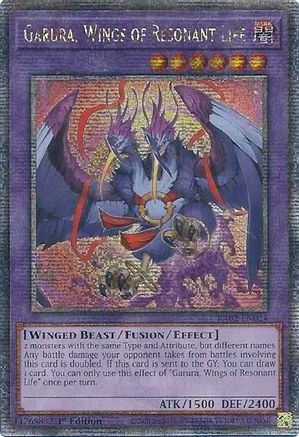Image of Garura, Wings of Resonant Life (Quarter Century Secret Rare) [RA02-EN024] Quarter Century Secret Rare