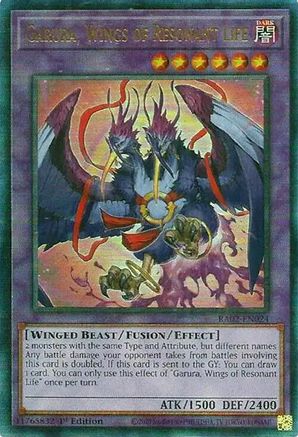 Image of Garura, Wings of Resonant Life (PUR) [RA02-EN024] Prismatic Ultimate Rare