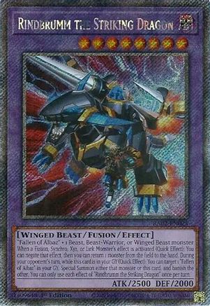 Image of Rindbrumm the Striking Dragon (Platinum Secret Rare) [RA02-EN025] Platinum Secret Rare