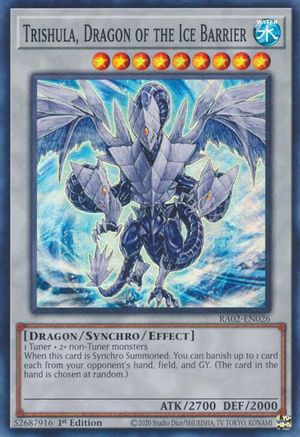 Image of Trishula, Dragon of the Ice Barrier [RA02-EN026] Super Rare