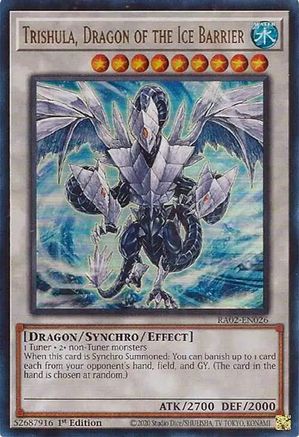 Image of Trishula, Dragon of the Ice Barrier (UR) [RA02-EN026] Ultra Rare