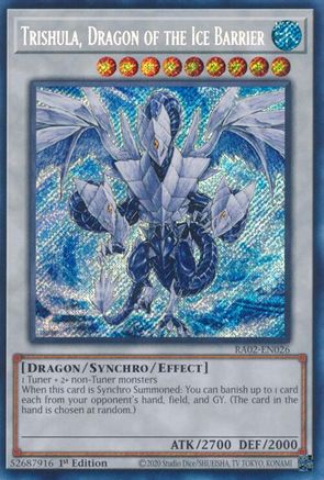 Image of Trishula, Dragon of the Ice Barrier (Secret Rare) [RA02-EN026] Secret Rare