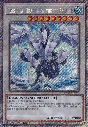 Image of Trishula, Dragon of the Ice Barrier (Platinum Secret Rare) [RA02-EN026] Platinum Secret Rare