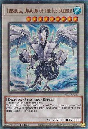 Image of Trishula, Dragon of the Ice Barrier (PUR) [RA02-EN026] Prismatic Ultimate Rare