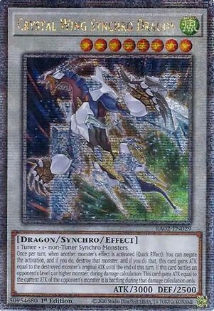 Image of Crystal Wing Synchro Dragon (Platinum Secret Rare) [RA02-EN029] Platinum Secret Rare