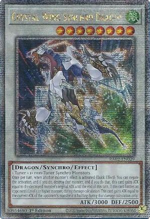 Image of Crystal Wing Synchro Dragon (Quarter Century Secret Rare) [RA02-EN029] Quarter Century Secret Rare