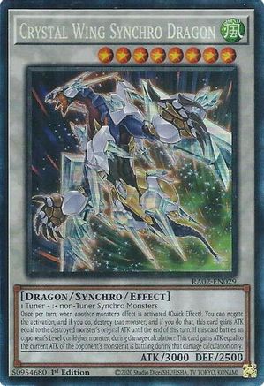 Image of Crystal Wing Synchro Dragon (PCR) [RA02-EN029] Prismatic Collector's Rare