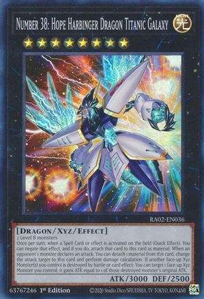 Image of Number 38: Hope Harbinger Dragon Titanic Galaxy [RA02-EN036] Super Rare