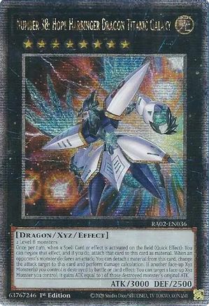 Image of Number 38: Hope Harbinger Dragon Titanic Galaxy (Quarter Century Secret Rare) [RA02-EN036] Quarter Century Secret Rare