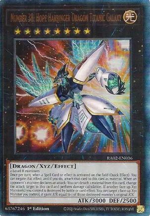 Image of Number 38: Hope Harbinger Dragon Titanic Galaxy (PUR) [RA02-EN036] Prismatic Ultimate Rare