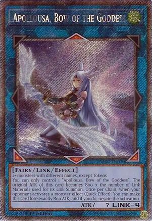 Image of Apollousa, Bow of the Goddess (Alternate Art) (Platinum Secret Rare) [RA02-EN040] Platinum Secret Rare