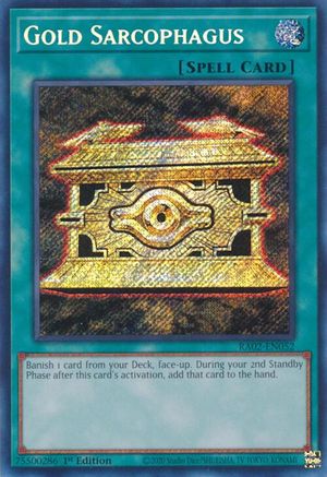 Image of Gold Sarcophagus (Secret Rare) [RA02-EN052] Secret Rare
