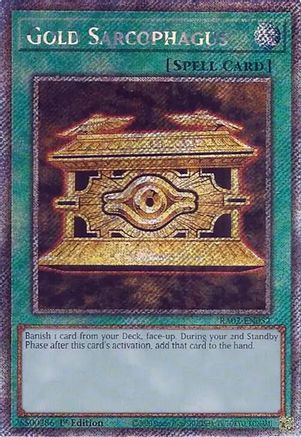 Image of Gold Sarcophagus (Platinum Secret Rare) [RA02-EN052] Platinum Secret Rare