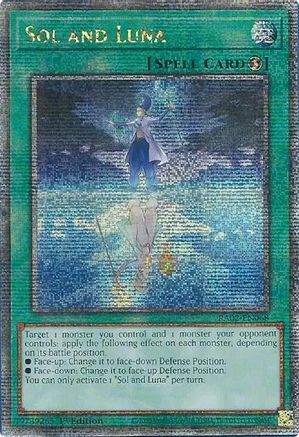 Image of Sol and Luna (Quarter Century Secret Rare) [RA02-EN068] Quarter Century Secret Rare