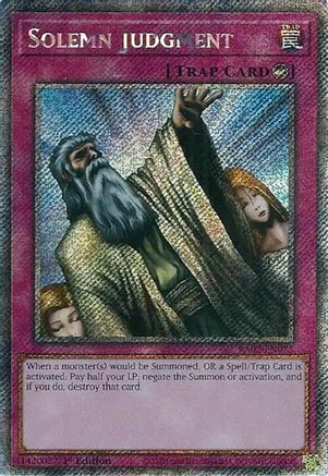 Image of Solemn Judgment (Platinum Secret Rare) [RA02-EN075] Platinum Secret Rare
