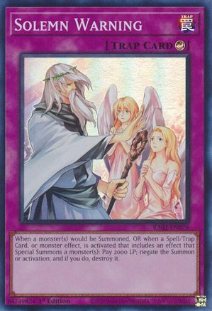 Image of Solemn Warning [RA02-EN078] Super Rare