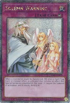 Image of Solemn Warning (Quarter Century Secret Rare) [RA02-EN078] Quarter Century Secret Rare