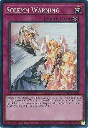 Image of Solemn Warning (PCR) [RA02-EN078] Prismatic Collector's Rare