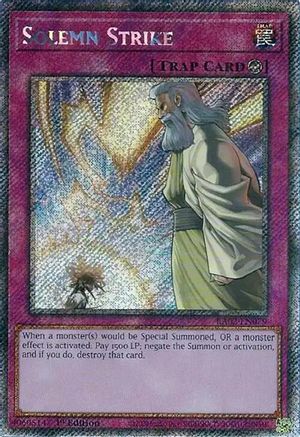 Image of Solemn Strike (Platinum Secret Rare) [RA02-EN079] Platinum Secret Rare