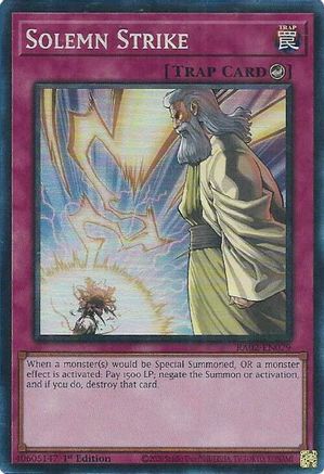 Image of Solemn Strike (PCR) [RA02-EN079] Prismatic Collector's Rare