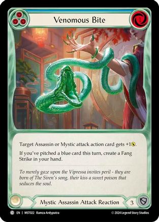Image of Venomous Bite (Blue) [MST022] (Part the Mistveil)  Rainbow Foil