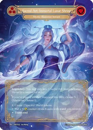 Image of Sacred Art: Immortal Lunar Shrine // Inner Chi (Marvel) [MST032] (Part the Mistveil)  Cold Foil