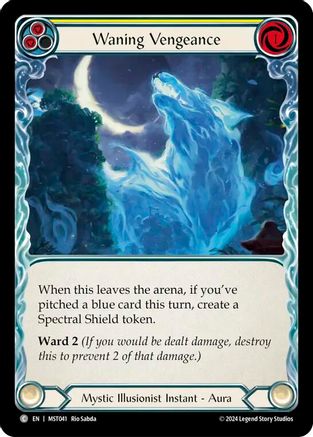 Image of Waning Vengeance (Yellow) [MST041] (Part the Mistveil)