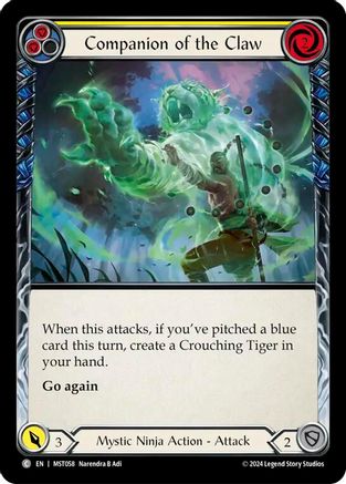 Image of Companion of the Claw (Yellow) [MST058] (Part the Mistveil)  Rainbow Foil