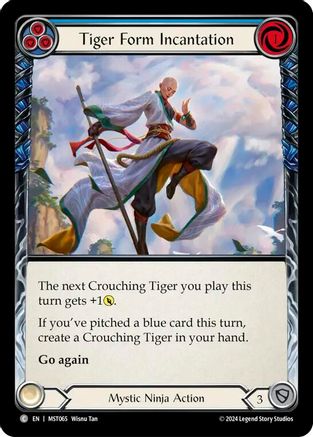 Image of Tiger Form Incantation (Blue) [MST065] (Part the Mistveil)  Rainbow Foil