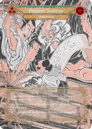 Image of Preserve Tradition // Inner Chi (Marvel) [MST099] (Part the Mistveil)  Cold Foil