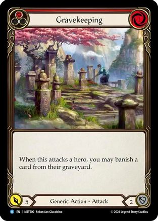 Image of Gravekeeping (Red) [MST200] (Part the Mistveil)  Rainbow Foil