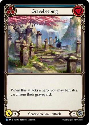 Image of Gravekeeping (Blue) [MST202] (Part the Mistveil)  Rainbow Foil