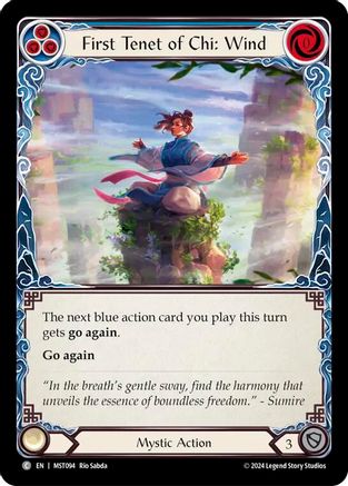 Image of First Tenet of Chi: Wind [MST094] (Part the Mistveil)  Rainbow Foil