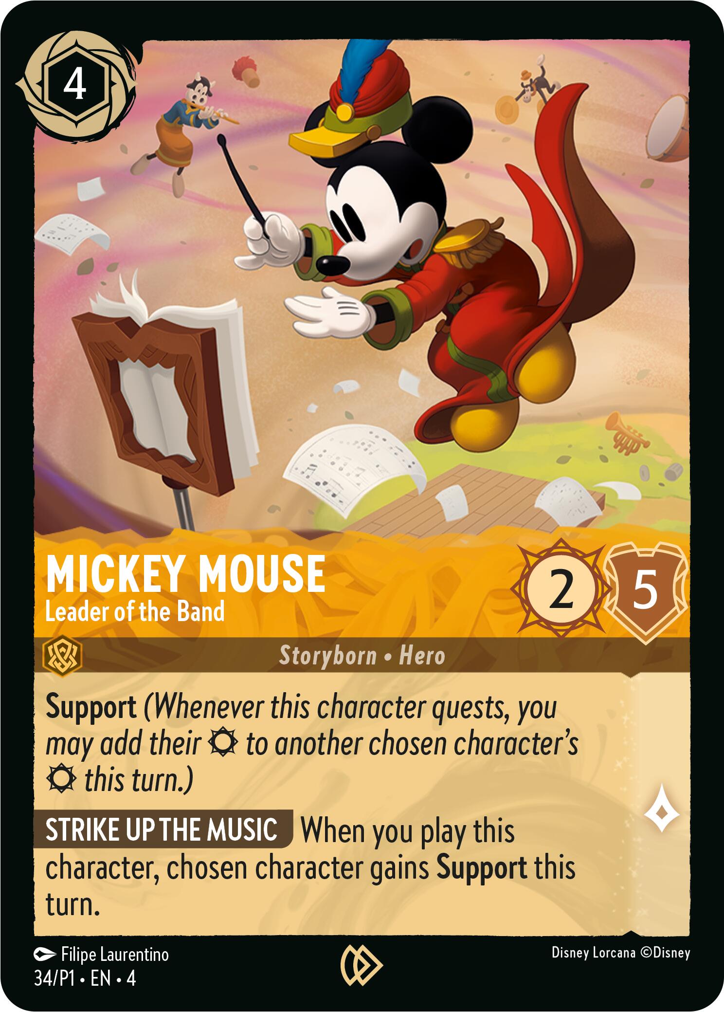 Image of Mickey Mouse - Leader of the Band (34) [Promo Cards]