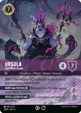 Image of Ursula - Sea Witch Queen (Store Championship) (38) - Disney Lorcana Promo Cards Holofoil